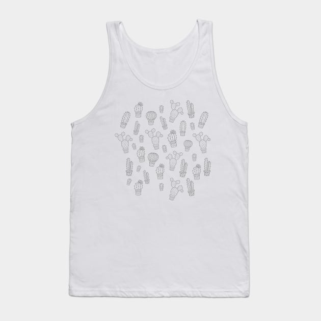 Cactus - Cute Cacti Flowers Tank Top by RajaGraphica